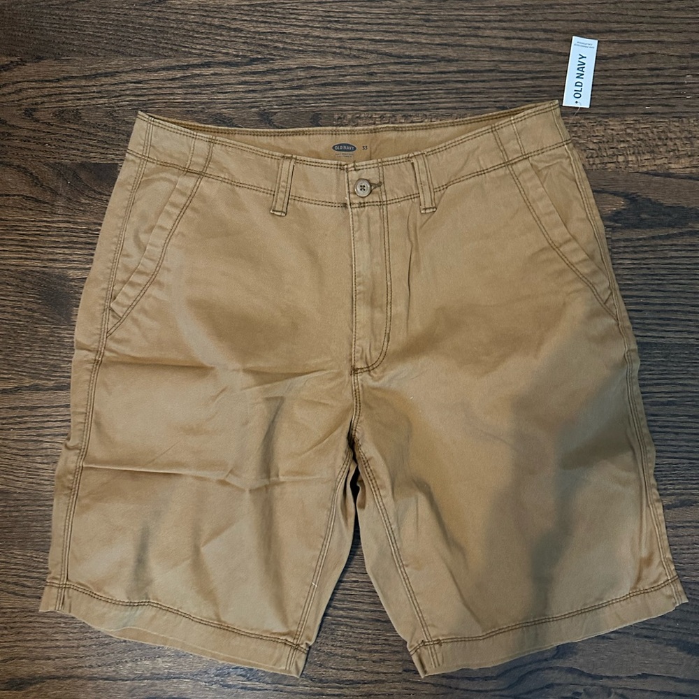 Old Navy Tan Flat Front Shorts